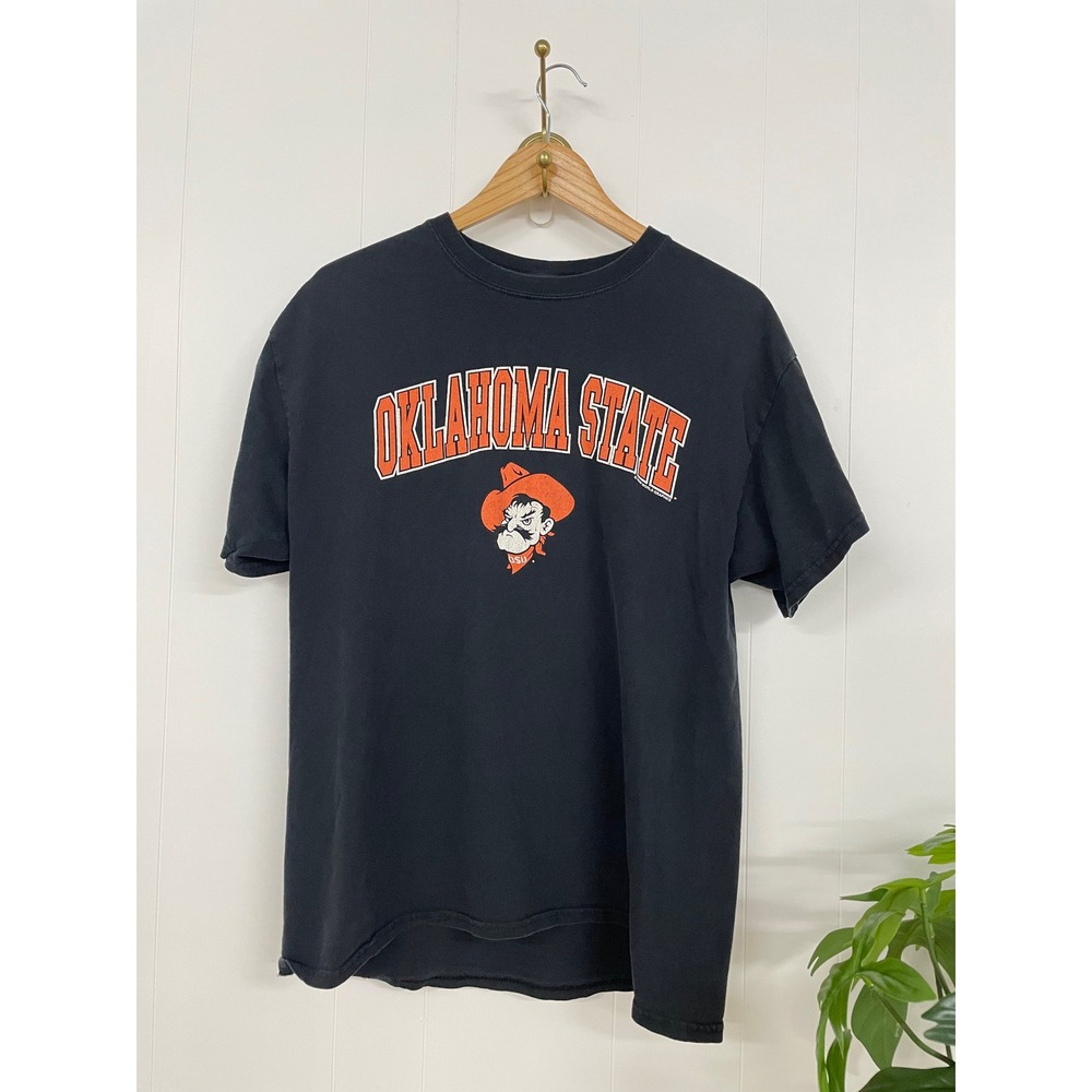 Oklahoma State Cowboys T-Shirt Mens Large Black Pistol Pete NCAA Graphic Tee